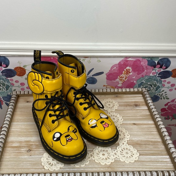 Dr. Martens Other - Rare Dr. Marten Adventure Time Yellow Jake Combat Boots Size 4M